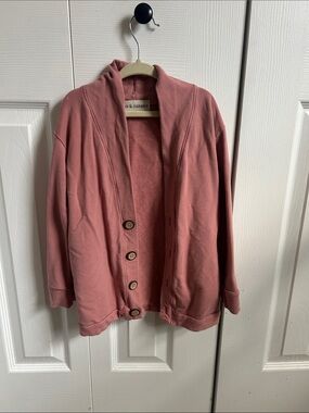 Girls' Dusty Rose Button-Front Cardigan Sweater